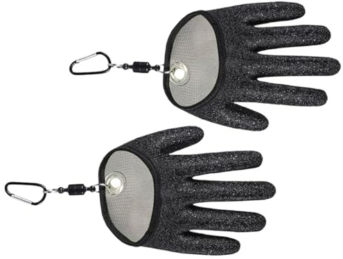 Fish Gloves for Handling - No Cut Saltwater Mitten | Kitchen Safety Gloves with Hook - Oyster Shucking Mandolin Slicing Meat Cutting Kayaking Hiking Paddling