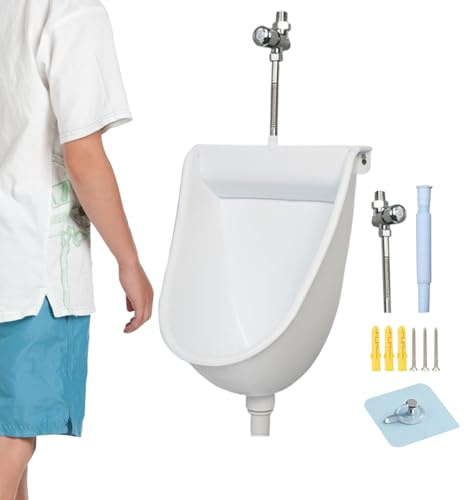 Toilettes Suspendues - Urinoir Pour Hommes Avec Chasse D'eau | Urinoir pour Hommes | Pour Exterieur Maison Jardin Camping-Car Appartement Papa Petit-Ami Grand-Pere