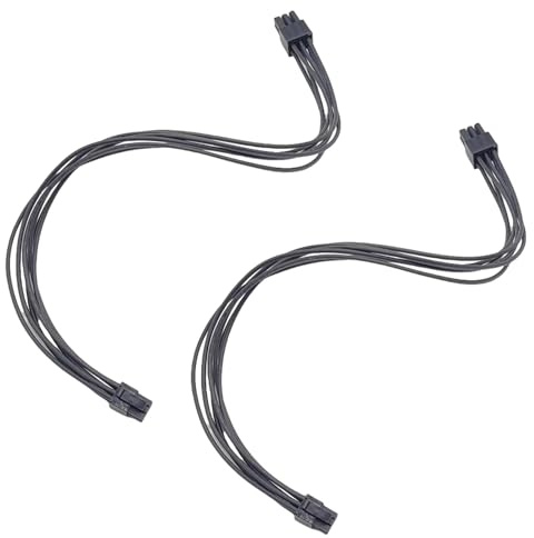 Vynetra Cable adaptador de corriente PCIE de 6 pines a 6 pines para tarjeta de video de repuesto para adaptador de proyector de computadora de escritorio