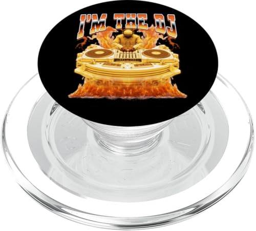 I'm The DJ Discjockey Disc Jockey Tourne-Disque années 90 Bootleg PopSockets PopGrip pour MagSafe