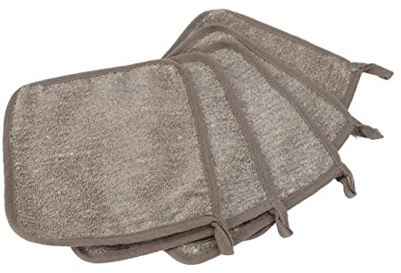 Lot de 5 gants de toilette exfoliants pour le corps, gants de toilette de beauté pour le visage et le corps, chiffon de bain de massage avec fibre de charbon de bambou, serviette