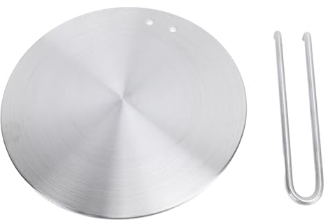 Convertisseur de diffuseur de chaleur en acier inoxydable, avec poignée amovible, plaque adaptateur à Induction ronde pour cuisinière à gaz, table de cuisson en verre (18#)