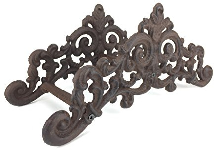 Crispe home & garden Schlauchhalter aus Gusseisen - Schlauchhaken in Anthrazit - 35,5X 15 x 14 cm - ideal für Wandmontage als Wasserschlauchhalter für den Garten