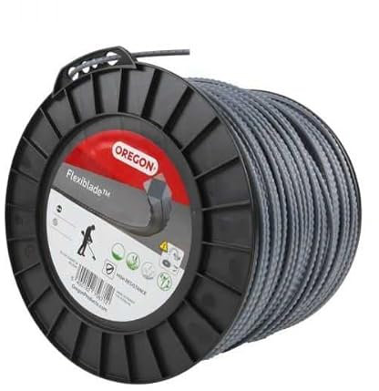 Matijardin - Fil Oregon FlexiBlade 2,65 mm x 250 m. Carré. Cranté. Bobine. Fil débroussailleuse