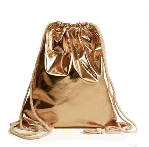 Gloop Turnbeutel Rucksack Gymbag Gym Bag Jutebeutel Sportbeutel beuteltasche in verschiedene Farbe/Design, Bronze, Einheitsgröße | in verschiedene Farbe / Design