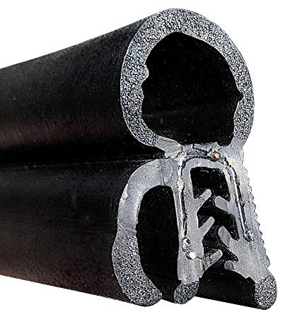 Goma estanqueidad Universal 5m para junta de maletero, sellado caravana, naval, maquinaria agrícola etc. Rango para sujeción 1-3mm, NEGRO