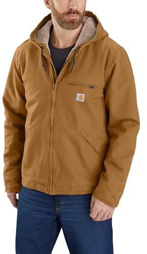 Carhartt Men's Washed Duck Sierra Jacket, Carhartt Brown, Large