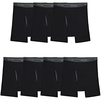 Fruit of The Loom Men's Coolzone Boxer Briefs (Assorted Colors), 7 Pack - Black, X-Large