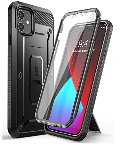 SUPCASE Outdoor Hülle für iPhone 12 Mini (5.4) Handyhülle 360 Grad Case Bumper Schutzhülle Cover [Unicorn Beetle Pro] mit Displayschutz 2020, Schwarz