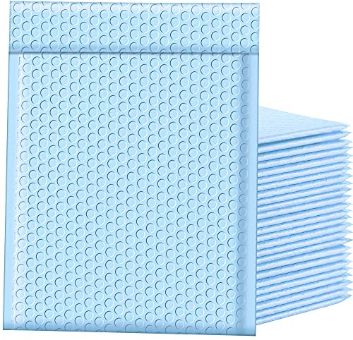 Famagic Bubble Mailers 8.5x12 Inch 25pc Light Blue Shipping Bags, Chic Packaging Bags For Small Business, Colored Padded Mailing Envelopes, Opaque Matte Self Seal Bubble Poly Mailers Bulk #2