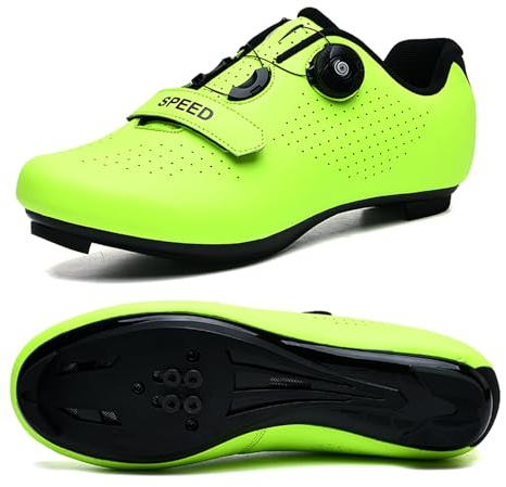 LZQpearl Einfarbige Fahrradschuhe, Rennrad Und MTB Radsport Schuhe Für Herren Damen, Professionelle Outdoor-Sneaker, Kompatibel Mit Peloton SPD/SPD-SL Und Look