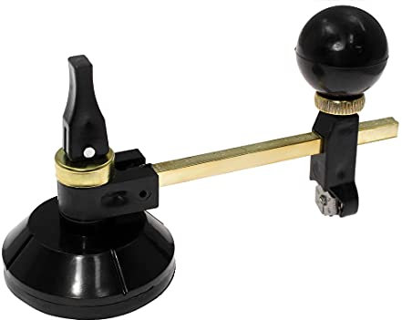 LDEXIN Taglierina per vetro circolare da 20 cm, bussole regolabili tipo taglierina circolare con ventosa