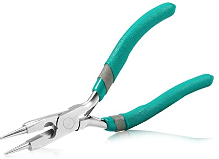 SPEEDWOX 6 Inch Round Nose Pliers with Cutter, Multi Use Fine Jewelry Making, Wire Looping, Mini Chain Cutter, Precision Repair Tools for DIY Jewelry Making