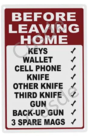 Cusde Targa in metallo con scritta Before Leaving Home Checklist, decorazione da parete, stile vintage, per caffè, casa, bar, pub, ufficio, garage, 20 x 30 cm