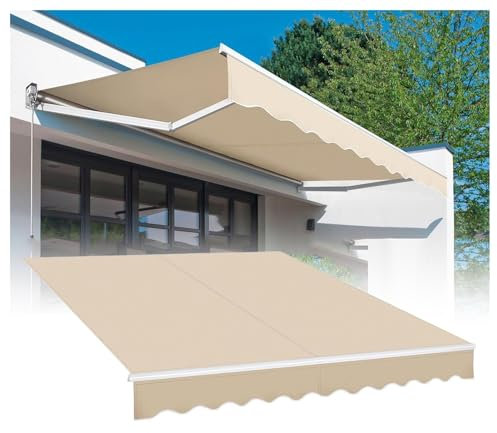 ZFUCMAYL Ersatzstoff for Markisen, Ersatzteile for Einziehbare Markisen, Nur Stoff, Terrassenüberdachung for Autoseitenfenster Und -türen(9.8x8.2ft)