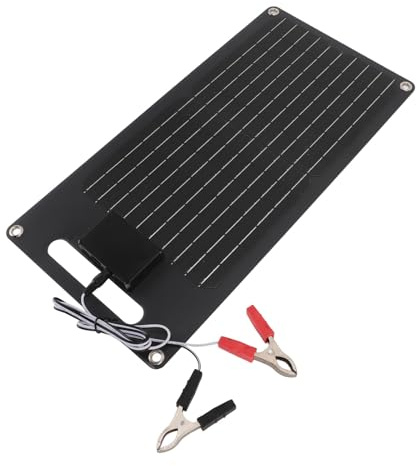 Yusat Panneau Solaire 50 W 12 V 24 V Panneau Solaire Monocristallin Haute efficacité Double Chargeur USB pour Batterie de Véhicule et Chargement de Téléphone Portable