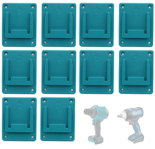 10 Packs Tool Holder Compatible with Bosch 18V Tools Wall Mount Holder Drill Tool Storage Hanger with Screws Dock Holder for Workshop Garage Bench