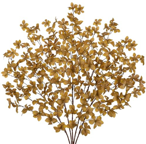 Arborus 5 STK Zweige Künstlich 85 cm Kunstzweige Kunstlaub Kunstpflanzen | Enkianthus Zweige für Vase Dekozweige Ganzjährige Deko zum Basteln Tisch Regal Deko Wohnzimmer Schlafzimmer Küche
