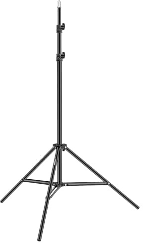 NEEWER Supporto per Luce Fotografia, Treppiede Stabile e Regolabile da 3-6,6 piedi/92-200cm per Riflettori, Softbox, Luci, Ombrelli, Capacità di Carico: 6,6lb/3 kg