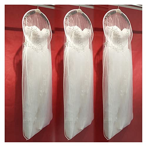 Custodia per abito da sposa Abito da sposa Abiti lunghi Copertura antipolvere Cura antipolvere Custodia per indumenti Custodia antipolvere Trasparente bifacciale (Specifica: 150 * 58 * 9 cm)