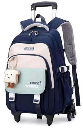 Yumenam Schulrucksack Trolley für Mädchen, Jungen Teenager Rucksack mit Rollen,Schulranzen Jugendliche Daypacks Kinder Schultasche Outdoor Camping Groß Schulranzen Wasserdichter Lässige Daypack