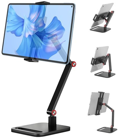 Supporto Monitor Portatile per Schermi da 12-17,3 pollici, supporto Universale Estensibile per Telefono Cellulare, Supporto per Tablet, Supporto per Monitor da Tavolo Girevole a 360° Regolabile