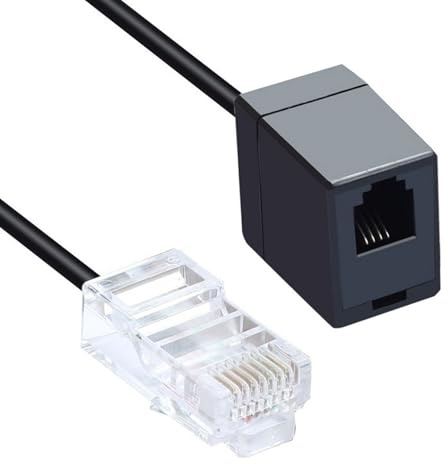 Telefono Lines To Ethernet Adapter – 14 Inch Converter Cavo, Telefono Connector, Jack Adapter | Durable Connector Efficient Signal Transfer Compatible Landline Telephone Service Easy Installation Use