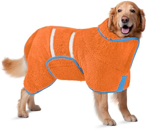 Bienbee Hundebademantel, schnell trocknend, super saugfähige Haustier-Bademäntel für kleine, mittlere und große Hunde, Trockenmantel nach dem Baden & Schwimmen, warme & kuschelige Hundehandtücher