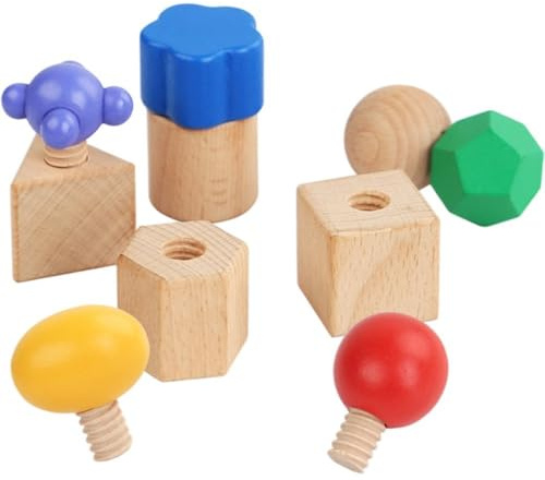 Dinntty Holzschrauben- Und Muttern-Set, Bausteine, Bausatz, Reisespielzeug, Modellbau-werkzeugsätze Für Kinder, Holzspielzeug, Bauwerkzeuge