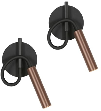 Osairous Applique da Parete 2 Pezzi, Lampada da Lettura con 360° Braccio Flessibile, Lampada da Comodino LED 3000K Bianca Calda in Alluminio per Camera da Letto, Soggiorno