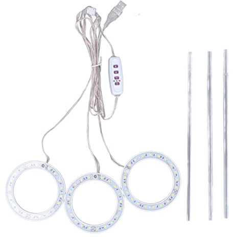 HEEPDD Pianta a LED a LED a Spettro Completo Luci di Coltivazione USB con Tempistica e Oscuramento, Prevenire la Crescita delle Gambe per le Piante di Serra Nan (Luce viola rosa)