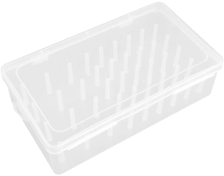SZLIFE Scatola Porta Filo Da Cucito in Plastica, Trasparente Scatola per Filo Da Cucito Con 42 Griglie, Conservazione Materiali Cucito per Fili Da Ricamo, Spilli E Altri Strumenti Da Cucito