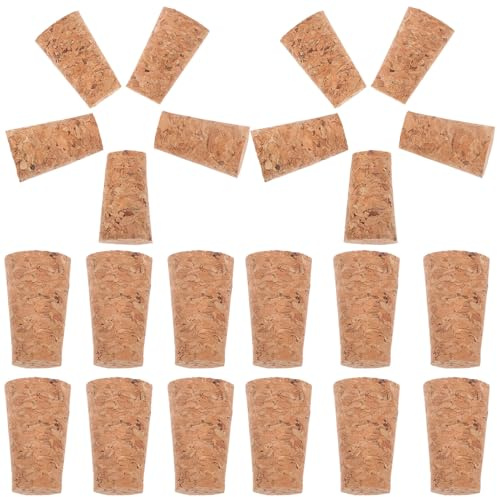 Homoyoyo Tapones de Corcho Cónicos para Botellas de Vino 20X15X35Mm 100 Unidades Cierre Hermético para Botellas de Vidrio Uso Hogar Restaurante y Bar