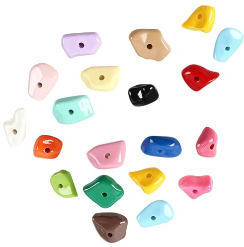 Asukohu Acryl Kletterfelsen für Haustier Reptilien, zufälliges Kies Sortiment, bunt, anregende Erkundung, sichere Materialien, Aquarienkies