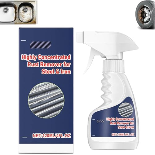 Spray antiruggine per metalli ad alta resistenza, convertitore antiruggine altamente concentrato, potente rimozione della ruggine per metallo, acciaio inossidabile e ferro (1 Pcs)