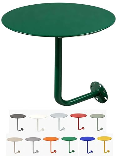Runt bord för väggmontering, Väggmonterat Litet Runt Bord,30/35/40/45/50cm Runt väggmonterat bord, Soffbord, bistrobord, cocktailbord, sidobord, Barbord, kaffematbord, cafébord(Green,35cm)