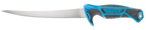 Gerber Anglermesser mit Scheide und Schleifstein, Controller 8‘‘, Klingenlänge: 21 cm, 31-003558
