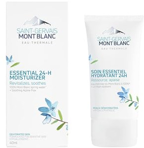 Hydratant Léger Essentiel 24h Saint Gervais Mont Blanc 40 ml, Crème Visage Quotidienne à l’Eau Thermale pour une Hydratation Continue, le Renforcement de la Barrière Cutanée et un Éclat Naturel