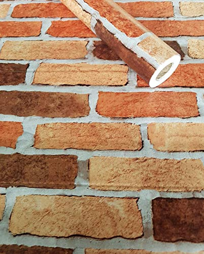 picturado 10 m x 45 cm Tapete Folie 3033 selbstklebend Ziegel rot