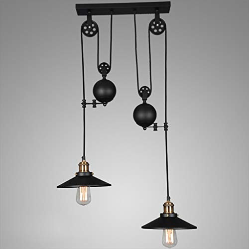 YZSJ Pendelleuchte E27 Vintage Hängelampe Retro Kronleuchter Industrial Metal Lampenschirm Down Hängelampen Deckenleuchte Bronze Bar Deckenleuchte Schlafzimmer Esszimmer Deckenlamp