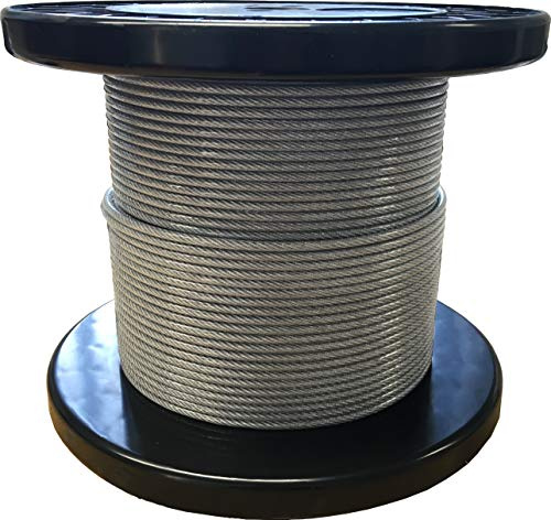 Edelstahlseil 7x19, 5mm Ø mit PVC (klar) auf 7mm ummantelt, 100m Nutzlänge | Transparent ummt., rostfrei, mittelweich, mittlere Dehnung - Tecklenborg, Kegel GmbH