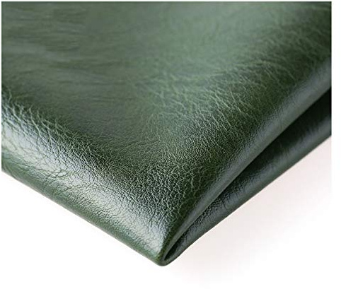 Konstläder Tyg Vintage Textur 140x100cm 55''x39 '' PU Konstläderklädsel För Soffstol Inredning, DIY Hantverk Handväskor 1mm Tjocklek(Color:15 dark green)