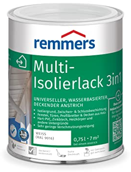 Remmers Multi-Lack 3in1 weiß (RAL 9016), 0,75 Liter, Wetterschutzfarbe, Metallschutzlack & Buntlack auf Wasserbasis für Holz, Metall & PVC