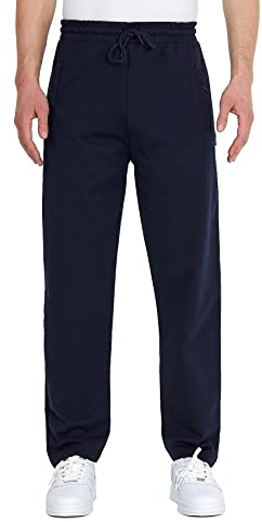 Comeor Pantalon de Jogging pour Homme avec Poches Zippées en Coton Pantalon D'entraînement de Sport