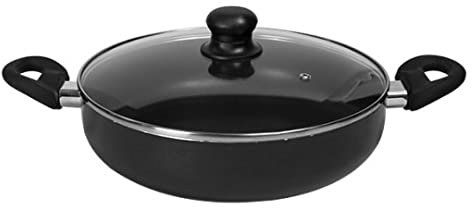 Cacerola Deluxe - Envio 24 h - Cazuela Antiadherente con Tapa y Alta Resistencia - Apta todas las cocinas (inducción) (24 cm, Baja)