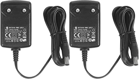 Security-01 2er Pack DC 9V 0.5A 500mA Netzteiladapter, Stecker 5,5 mm x 2,1 mm, Mittig Positiv