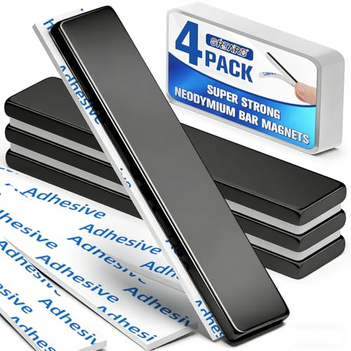 Grtard 4 Pack Neodymium Magnets, Strong Magnet, 60 x 10 x 3 mm