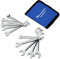 SPEEDWOX Mini Double Open End Wrench Set Metric 4mm-11mm 10pcs Super-Thin Angle Head Spanner with Storage Pouch for Assembling Furniture Small Equipment, Silver (GDOMW10-1394)