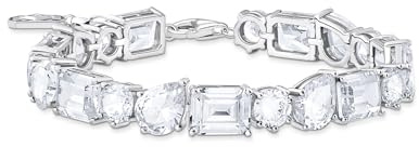 THOMAS SABO Tennisarmband mit weißen Steinen in drei Schliffarten Silber 925 Sterlingsilber