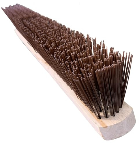 36” Stiff Broom Outdoor Yard Brush Head with Stiff PVC Hard Bristle Brush Heavy Duty Yard Outdoor Garden Sweeping Broom